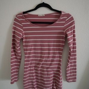 Heart & Hips pink and white striped dress